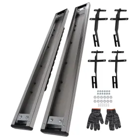 X7g140 Maxpeedingrods Anti-slip Side Steps Running Board H Style For Ford F150 2015-2024 Nerf Bars