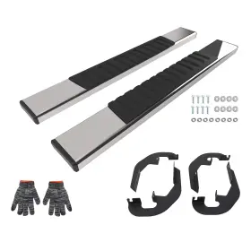 Y34gfu Maxpeedingrods 6 Inch Side Steps For Chevy Silverado Gmc Sierra Hd 19-2025 Black Running Board