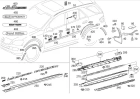 164-698-09-30 Mercedes-benz Genuine Step Plate