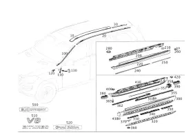 166-698-07-48 Mercedes-benz Genuine Stud Insert
