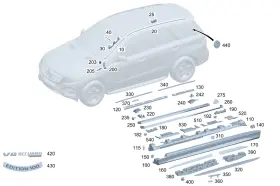 167-520-40-00 Mercedes-benz Genuine Trim Step