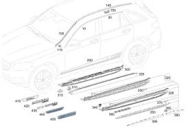 253-698-67-00 Mercedes-benz Genuine Stud Insert