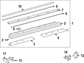 465-523-01-00-7c45 Mercedes-benz Genuine Running-board End Piece
