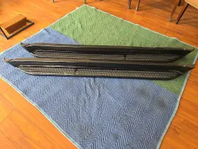 4705938b Mercedes-benz W163 Ml Ml320 Ml350 Ml500 1997 - 2005 Black Running Boards Nerf Bars