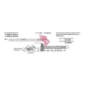 2210v8134f Meritor Camshaft/lh