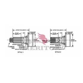 Bss3610 Meritor Bearing Stub Shafts