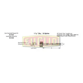 E5136 Meritor Air Brake Camshaft Right 9.78 Inch Length Steer Axle For 15.00