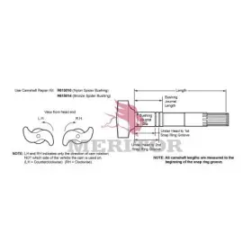 R607208 Meritor Air Brake S Camshaft