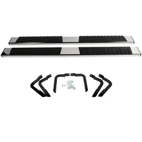 11226950 Michelleautoitem 6 Inch Side Steps Running Boards For 07-18 Nissan Titan Crew Cab Silver Nerf Bars