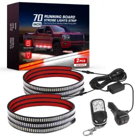 Mic-06-109 Mictuning 2pcs 70 Inch Truck Emergency Strobe Lights Strip Led Running Board Bar