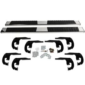 11658738 Mirror-zone 6 Inch Running Boards For 2009-2014 Ford F-150 Super Crew Cab Side Steps Silver