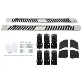 11663030 Mirror-zone For Ford F250 Superduty Crew Cab 1999-2016 Running Board 6 Inch Silver Nerf Bars