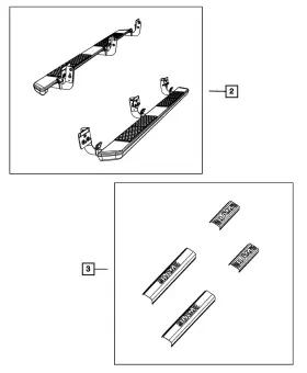 68087746ab Mopar Genuine Cab Running Board Kit