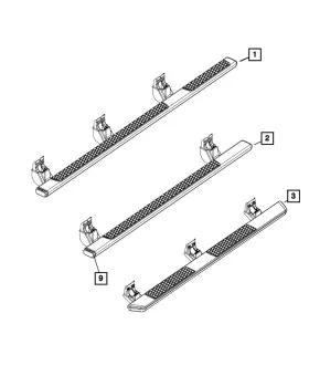 68156424ae Mopar Genuine Tubular Side Step Kit Right