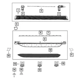 7ja45tzzaa Mopar Power Running Board Step