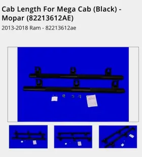 82213612ac Mopar 2013-2018 Ram 2500 Mega Cab Genuine Side Steps Black New