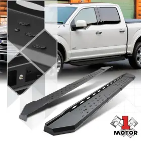 Mt1-11033kbnbpets Motor-1 Black Treads Pad Running Board 5.5 Inch Side Step Bar For 15-20 F150/f250 Crew Cab