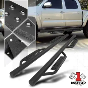 Mt1-5418ltzbpets Motor-1 Black Heavy Duty Side Drop Step Nerf Bar For 05-21 Toyota Tacoma Double/crew Cab