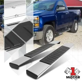 Mt1-9108ltzbpets Motor-1 Chrome Running Board 6 Inch Side Step Nerf Bar For 07-19 Sierra/silverado Reg Cab