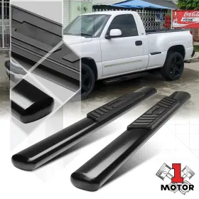 Mt1-kb829o5bpets Motor-1 Black 5 Inch Oval Side Step Nerf Bar Running Board For 99-14 Silverado/sierra Reg Cab