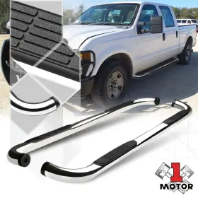 Mt1-ss9203bpets Motor-1 Chrome 3 Inch Side Step Nerf Bar For 99-16 F250 F350 F450 F550 Sd Crew/supercrew Cab