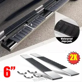 Zjusjc10572 Motor-1 6 Inch Chrome Side Step Nerf Bar Running Board For 07-19 Sierra/silverado Crew Cab