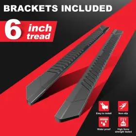 620m03614302p620 Motorstarship 6 Inch Black Side Step Running Board Nerf Bars For 2004-2014 Ford F150 Super Cab #3