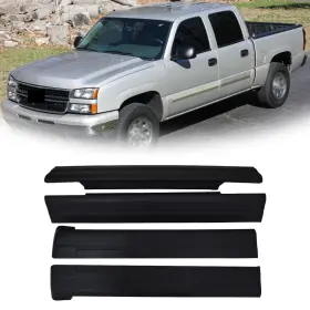 Tur267740i Munirater New Rocker Panel Protector Guard Covers Fit For Silverado/sierra Crew Cab 01-06