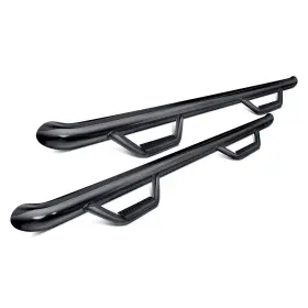 C9973qc N-fab For Chevy Silverado 1500 01-06 3 Inch Cab Length Black Round Nerf Steps