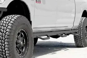 F17110qc-6-tx N-fab For Ford F-350 Super Duty 17-24 3 Inch Wheel-to-wheel Black Round Nerf Steps #2