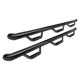 F99105cc-6 N-fab For Ford F-250 Super Duty 99-14 3 Inch Wheel-to-wheel Black Round Nerf Steps