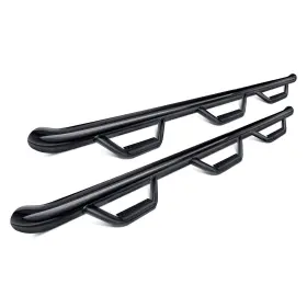 G1583cc-6 N-fab For Chevy Colorado 15-25 3 Inch Wheel-to-wheel Black Round Nerf Steps