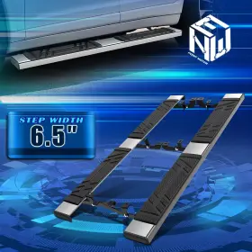 Npn97837 Newpoint Motor Npm97614 For 14-23 Jeep Cherokee 6.5 Inch Stainless Chrome Flat Side Step Bar Running Board