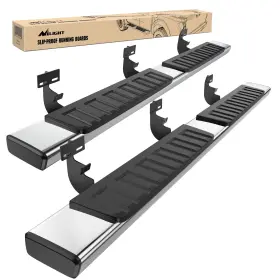 Doe-06 Nilight 6 Inch Running Boards Ram 2009-2018 Crew Cab Doe Stainless Steel 2019-2024 Dodge