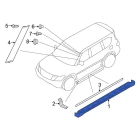 961016gw6b Nissan Oe For Armada 2018-2024 Left Running Board