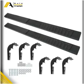 At2446923yt Nurniacl For Dodge Ram 1500 Crew Cab 09 10-18 Running Boards 6 Inch Side Step Nerf Bars Blk