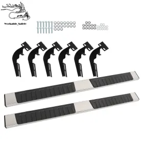 Ws2063600st Nurniacl 6-inch Running Boards For Dodge Ram 1500 Crew Cab 2009-2018 Nerf Bars Side Steps