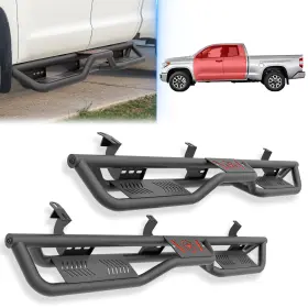 Aorn072021159 Obnaux Heavy-duty Steel Running Boards For 07-2021 Toyota Tundra Extended Cab Bolt-on