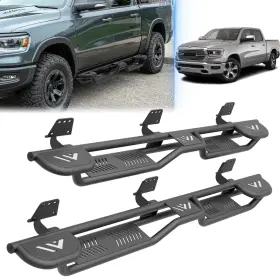 Aorn075009159 Obnaux Three Raised Steps Running Boards For 2019-2026 Dodge Ram 1500 New Body Crew Cab Aorn075009159 Obnaux Three Raised Steps Running Boards For 2019-2026 Dodge Ram 1500 New Body Crew Cab