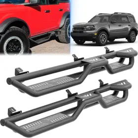 Aorn076070159 Obnaux Two Raised Steps Running Boards For 2021-2026 Ford Bronco 4 Doors Not Sport