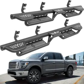 Obnaux Korn018017123 3-raised Steps Running Boards For 04-25 Titan Not 2016 And 16-2025 Xd Crewcab