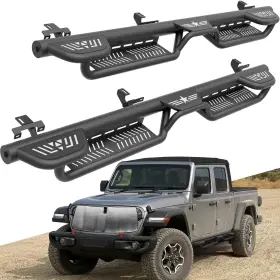 Obnaux Korn018024123 Side Three Raised Steps Running Boards For 2020-2026 Jeep Gladiator Jt 4 Door