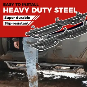 Auto0008 Oedro Running Boards For 2018-2026 Jeep Wrangler Jl 4 Door 6 Inch Drop Down Side Step Bars
