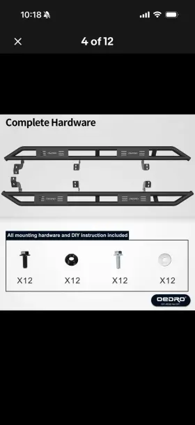 Oe0501t015 Oedro Running Boards For 2007- 2021 Toyota Tundra Double Cab Armor Side Step Rail Bars