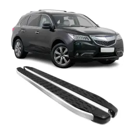 3422984a Omac Running Board Side Steps Nerf Bar For Acura Mdx 2014-2020 Black Silver 2pcs