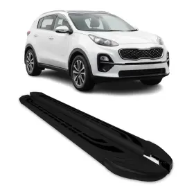 4022937b Omac Nerf Bars Side Step Running Boards For Kia Sportage 2017-2022 Aluminium Black 2x
