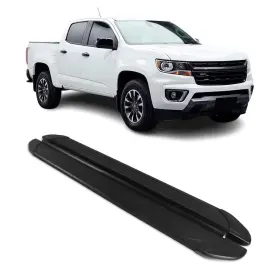 G005799 Omac Side Step For Chevrolet Colorado / Gmc Canyon Crew Cab 2015-2024 Silver Black
