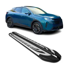 G010739 Omac Nerf Bars Side Step Running Boards For Hyundai Santa Fe 2019-2023 Black Silver