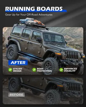 Mpnjrb-0002 Orion Motor Tech 6.3 Inch Running Boards For 2007-2018 Jeep Wrangler Jk 4 Door Side Steps Nerf Bars #3