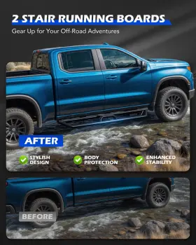 Mpnjrb-0004 Orion Motor Tech Omt Bolt-on Running Boards F/ 2019-2024 Chevy Silverado Gmc Sierra 1500 Crew Cab #3
